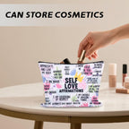Positive Affirmations Makeup Cosmetic Bag - Image 4