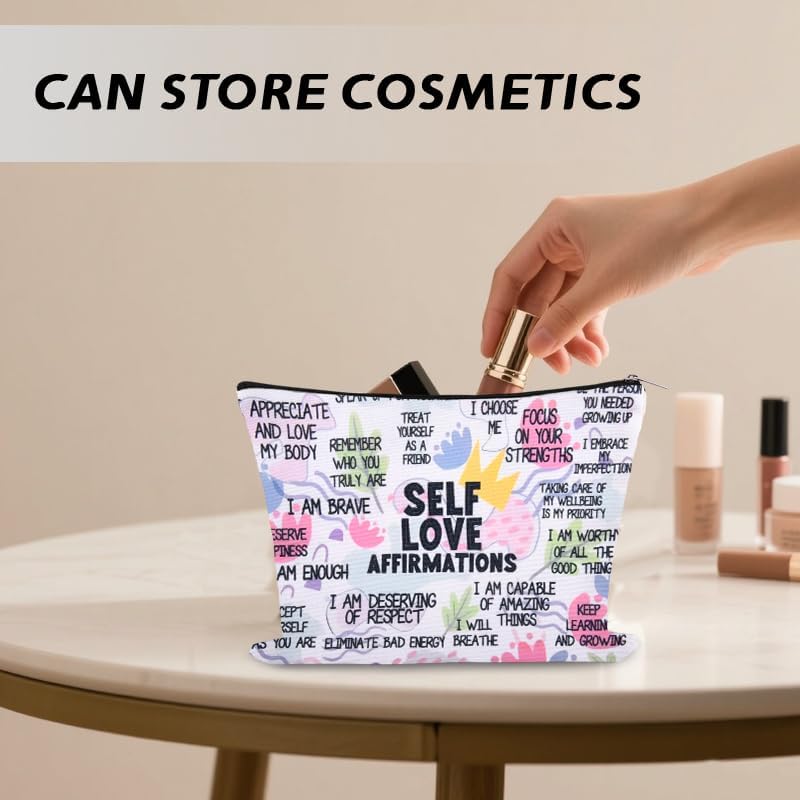 Positive Affirmations Makeup Cosmetic Bag - Image 4