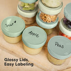 KeaBabies 12pk 4oz Glass Baby Food Containers - Image 6
