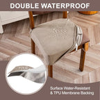 Genina Waterproof Chair Covers Set of 4, Stretch Chair Cover - Image 4