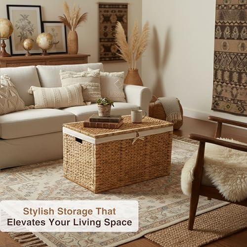 30 in Wicker Storage Trunk - Image 3