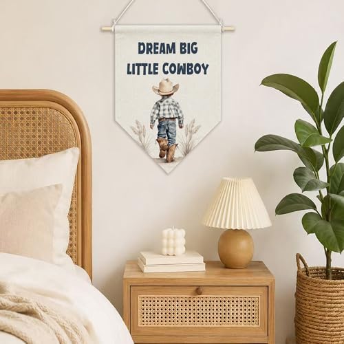 KYTWSFWS Western Cowboy Nursery Wall Art Pennant Flag, Boy Nursery Wall Decor - Image 2