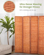 JOSTYLE Bamboo Room Divider, 4-Panel Folding Privacy Screen - Image 6