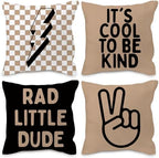 Brown Boy Pillow Covers 18x18 by Nvotell