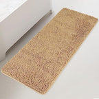 Yeaban Chenille Beige Bathroom Runner Rug 24"x60" by Yeaban