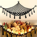 Cotton Stuffed Animal Organizer, Handmade Macrame Hanging Net Hammock by Yewiwin