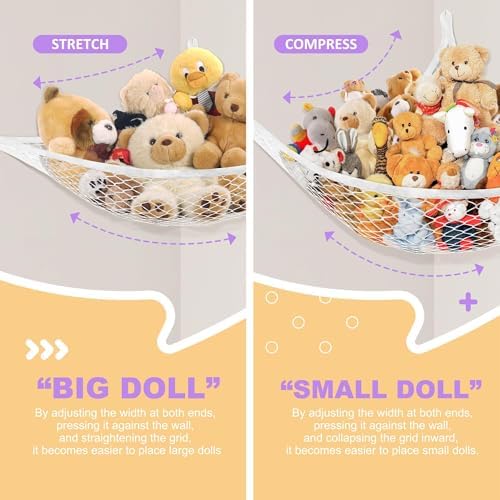 Lazebox Stuffed Animal Net Hammock - Image 3