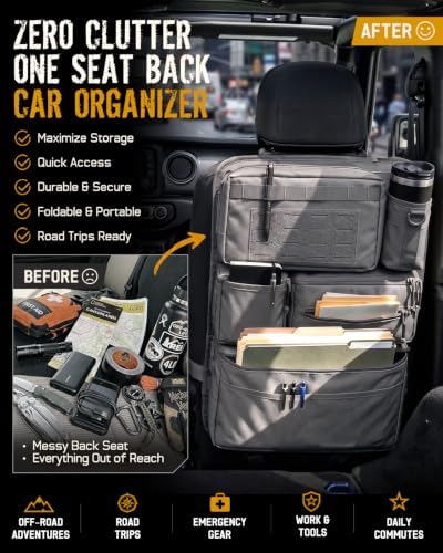 RXW All-In-One Back Seat Car Organizer, Fit Cars Trucks Jeeps Pickups Vans - Image 4