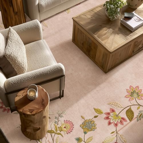 Washable Living Room Round Rug: 4ft Circle Rugs - Image 2