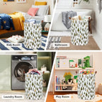 Foldable Waterproof Round Fabric Laundry Basket Home - Image 3