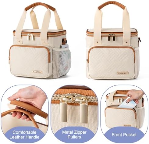 Breastmilk Cooler Bag with Ice Pack Fits 6 Baby Bottles up to 9 Ounce, Breast - Image 5