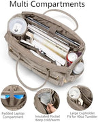 Bagstellar Teacher Tote Bag for Women, 15.6" Laptop Work Tote Computer Bag - Image 3