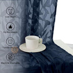 Lecloud Leia Navy Blue Sheer Valances - Image 4