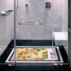 Shower Mat Non Slip 26.8 x 15.1 Inches, Vintage Rose Bathtub Mat Shower Stall - Image 6