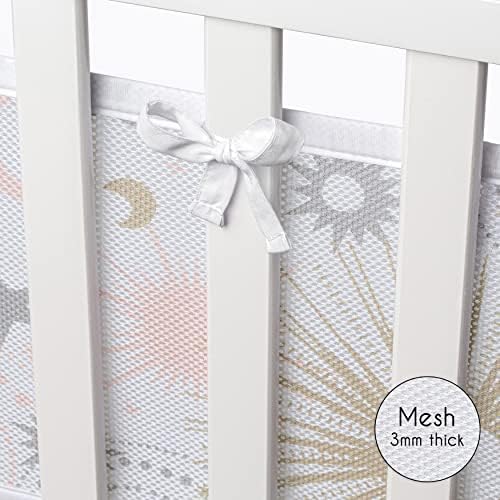 Sweet Jojo Designs + BreathableBaby 2-Piece Breathable Mesh Crib Liner Set - Image 5