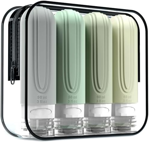 Mrsdry Travel Bottles for Toiletries, Tsa Approved 3oz Travel Size Containers by Mrsdry