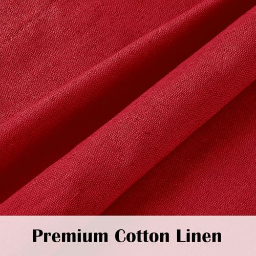 FRAMICS Farmhouse Kitchen Curtains 24 Inch Length, Rustic Cotton Linen Tier - Image 6