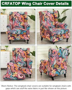 CRFATOP Wingback Chair Covers Stretch Armchair Slipcovers - Image 3