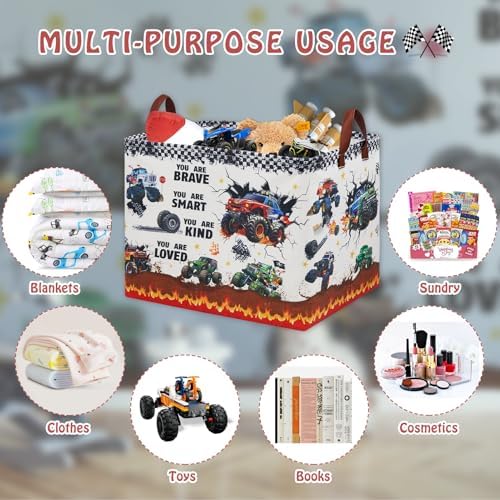 Monster Truck Storage Laundry Basket, Kid Room Decor - Image 5
