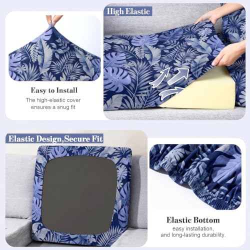 8Pcs Patio Cushion Covers Stretch Outdoor Furniture Protector Slipcovers - Image 5