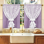ASPMIZ Purple Kitchen Curtains 36 Inch Double Layer Kitchen Window Curtains - Image 7