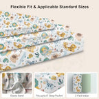 Pack N Play Sheets Fitted, Mini Crib Sheets, Breathable Soft Unisex Playard - Image 3