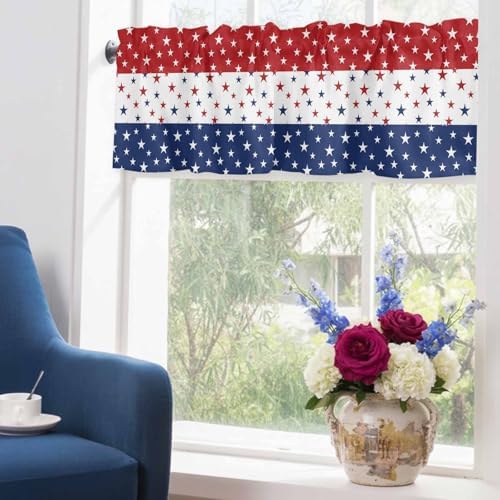 Vandarllin July 4th Kitchen Curtains Valances - Image 3