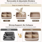 3 Pack Small Baskets for Organizing, Woven Storage Baskets for Shelves - Image 4