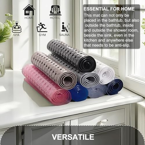 TEESHLY Bath Mat for Tub & Shower, Non Slip Soft Bathmat - Image 7
