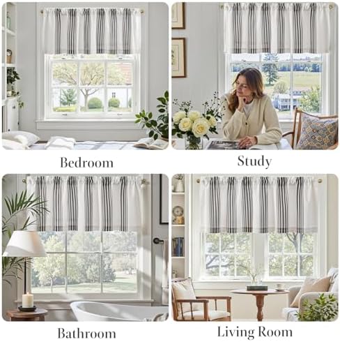 jinchan Linen Balanced Stripe Valances - Image 5