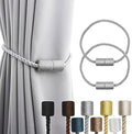 2 Pack Grey Strong Magnetic Curtain Tiebacks Outdoor Elegant Decorative Tie by CurtainTiebacks