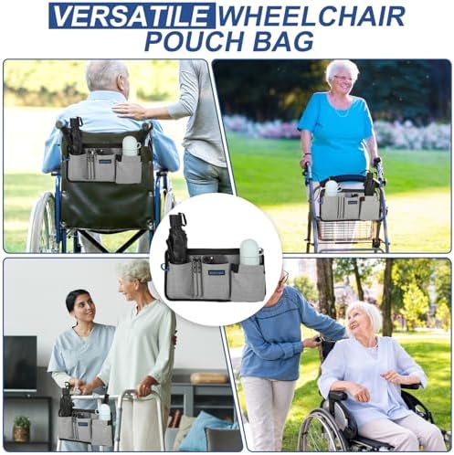 Wheelchair Side Bag, Wheel Chair Armrest Pouch Accessories - Image 6