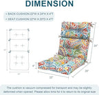 DYTXIII Outdoor High Back Chair Cushions Set of 2, Water Repellent Tufted - Image 3