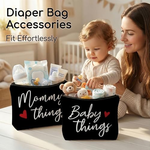 Mommy and Baby Matching Pouch Set, Mommy Things and Baby Things Bags, Gifts - Image 4