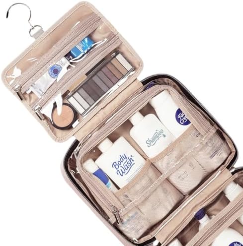 NISHEL Travel Toiletry Bag for women, Portable Hanging makeup Organizer - Image 4