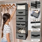GRANNY SAYS Hanging Closet Organizer, 5 Drawers, 6 Shelves, 6 Pockets - Image 4