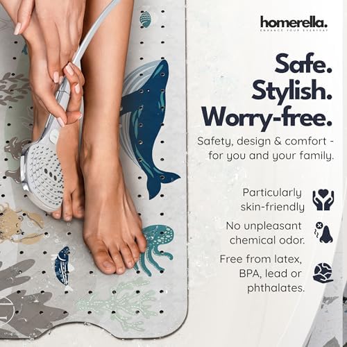 homerella Bathtub Mat Non Slip Kids 40x16 Baby Bath Mat Non Slip Anti Mold - Image 2