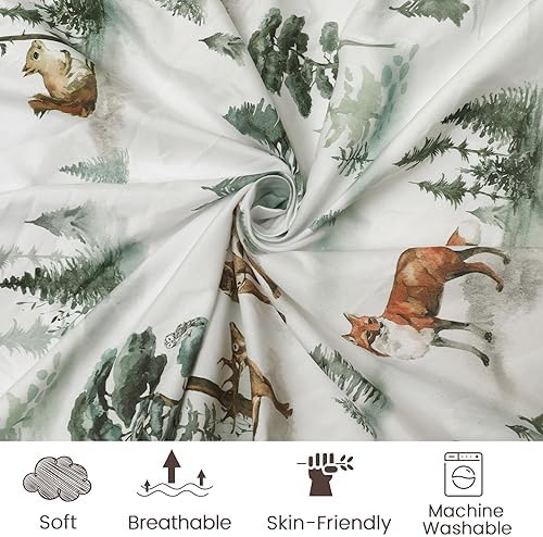 PHF 3 Pack Soft Mini Crib Sheets, Woodland Silky Pack N Play Sheets - Image 4