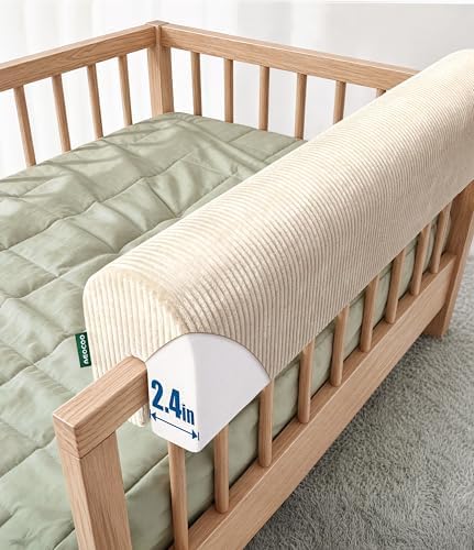 AEOCOO Bed Rail Bumpers for Toddlers, U-Shaped 2.3 Ft Kid Bed Bumpers Beige by Unknown