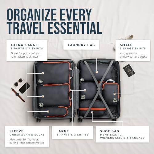TRIPPED Travel Gear Large Compression Packing Cubes 7-Piece Set - Image 2