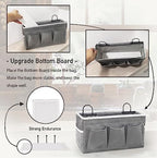 Kanrichu 2pcs 3-pockets Large Wall Hanging Organizer Bag, Linen Fabric Door - Image 3
