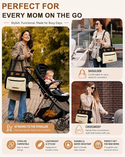 FHELAD Diaper Bag Tote for Women, Baby Diaper Bag Set - Image 5