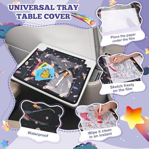 Airplane Tray Table Cover for Kids Organizer - Image 2