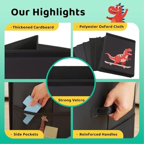 Extra Large Toy Box with Lid, Dinosaur Collapsible Toy Storage - Image 3