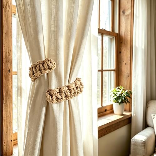 SRG Curtain Tiebacks for Curtains 4 Pack, Decorative Curtain Holdbacks for - Image 4