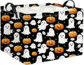 Halloween Basket Cute Baskets for Kids Pumpkin Basket Rectangular Storage Bin by TIBAOLOVER