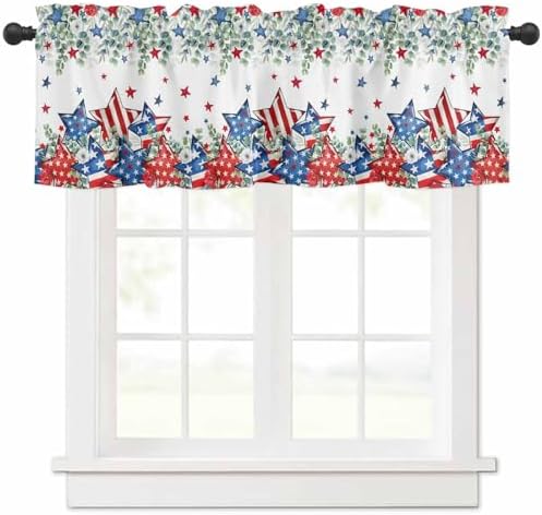 4th of July Kitchen Curtains Valances by VandarllinHomeKitchenDecor