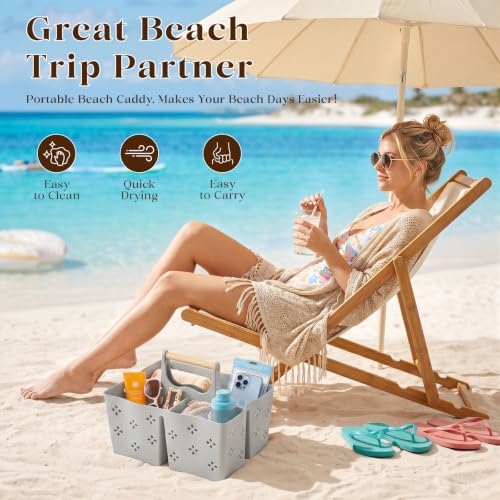 GVY Portable Plastic Shower Caddy, Large Capacity Shower Basket - Image 6