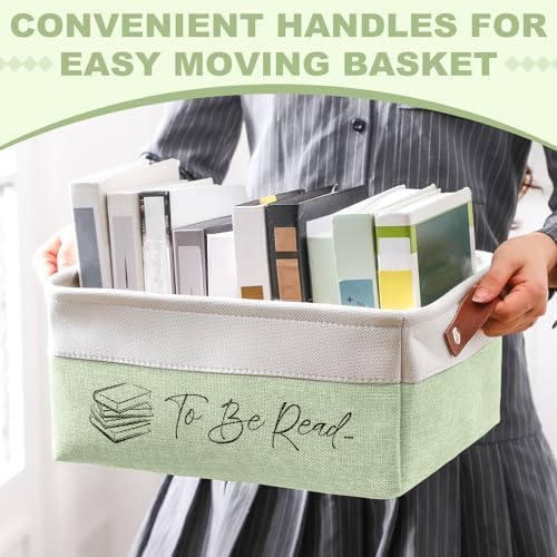 Marsui 1 Pcs TBR Basket Book Storage Bin Bookish Gifts - Image 3