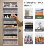 Over The Door Organizer 4 Shelves & 4 Side Pockets, Large Storage Rack - Image 6